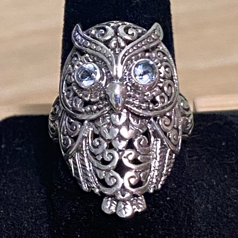 Silver Owl Design Ring